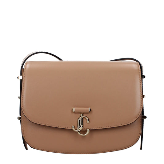 Jimmy Choo Crossbody Bags Women Leather Brown/Cookie