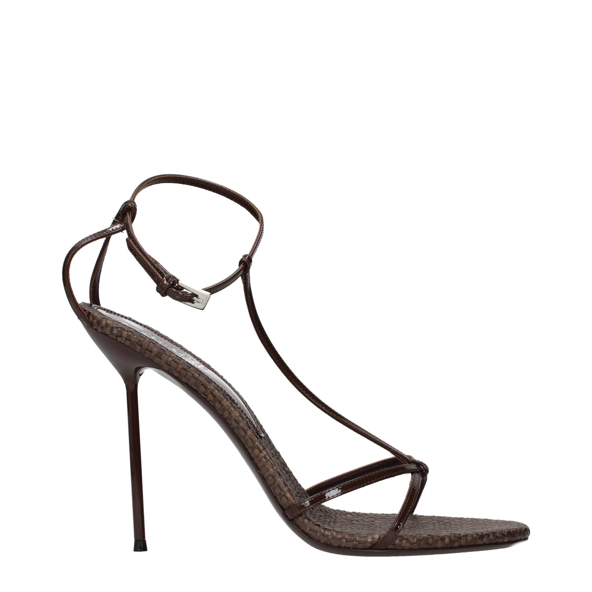 Paris Texas Sandals Women Patent Leather Brown/Ebony