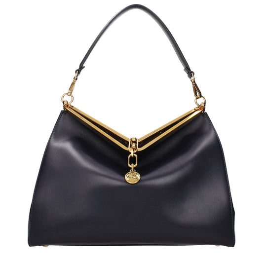 Etro Shoulder Bags Women Leather Blue/Blue Navy