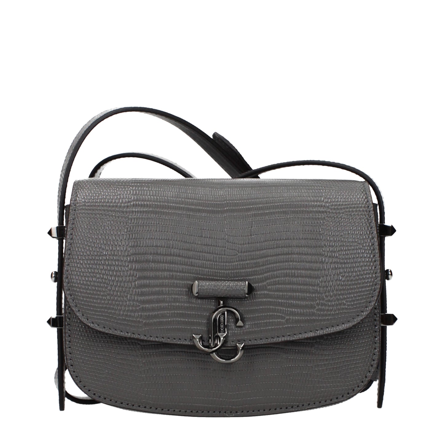 Jimmy Choo Shoulder Bags Women Leather Gray/Rifle