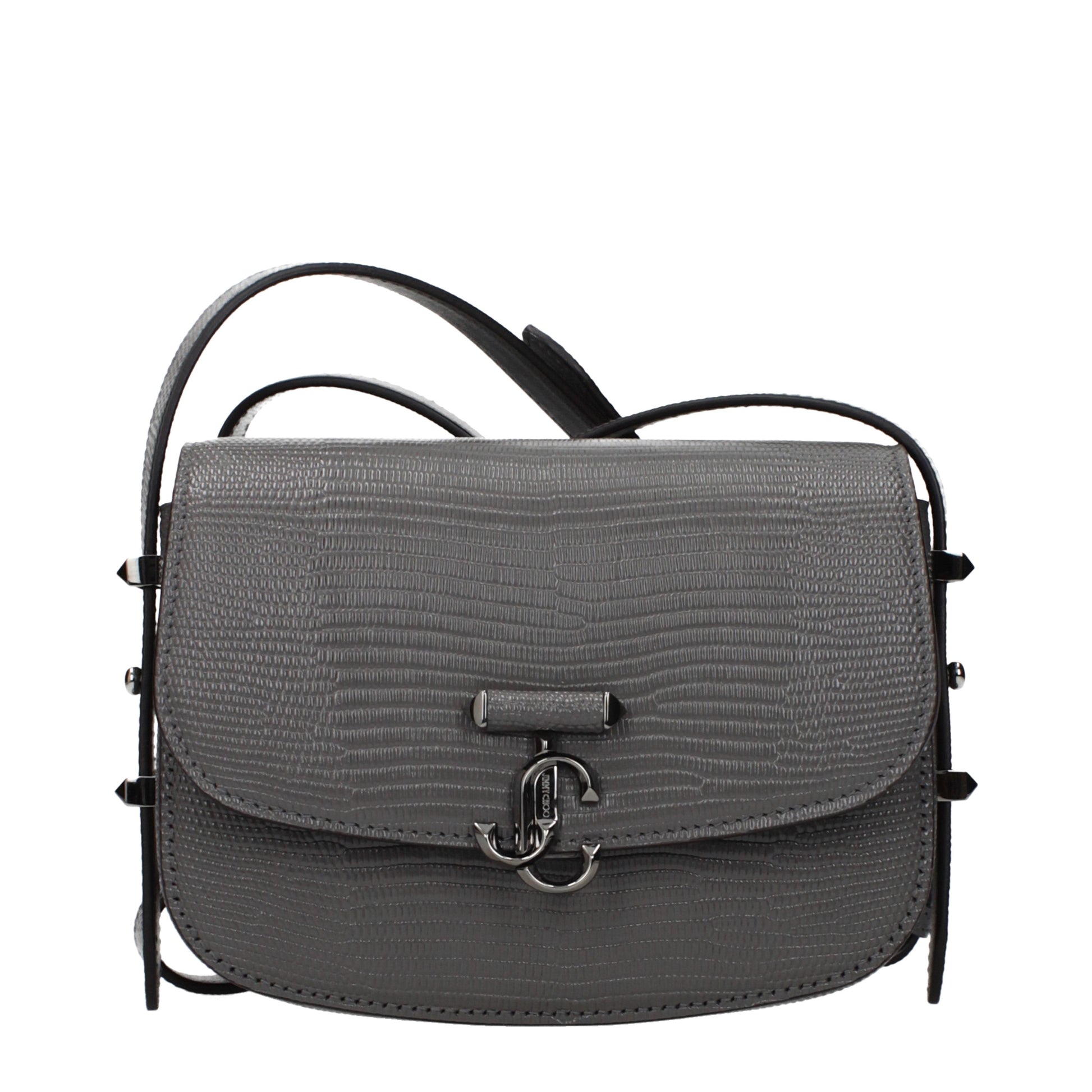 Jimmy Choo Shoulder Bags Women Leather Gray/Rifle