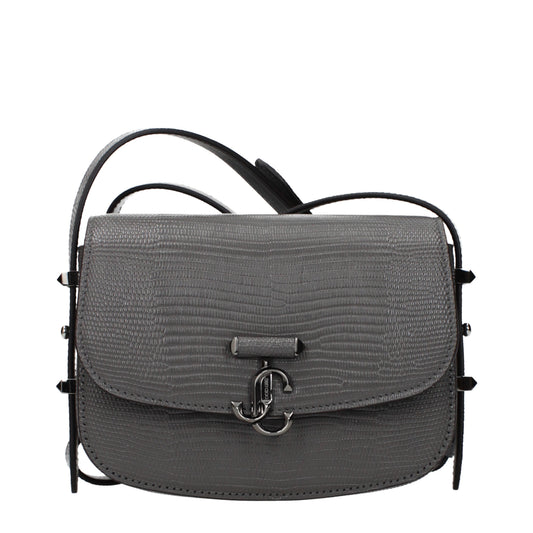 Jimmy Choo Shoulder Bags Women Leather Gray/Rifle