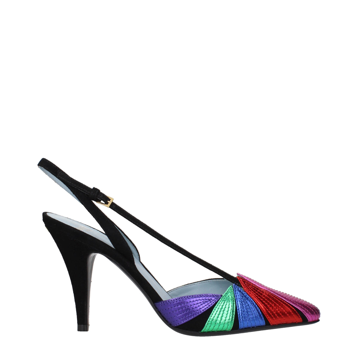 Valentino Garavani Sandals Women Suede Black/Multicolor