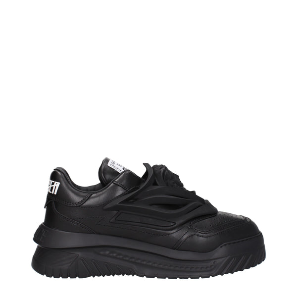 Versace Sneakers Men Leather Black