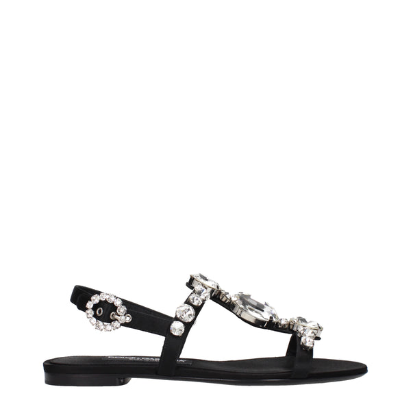 Dolce&Gabbana Sandals Women Satin Black