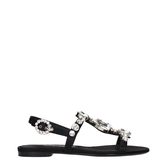 Dolce&Gabbana Sandals Women Satin Black