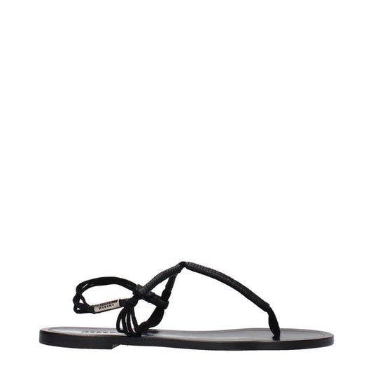 Isabel Marant Flip Flops Women Leather Black