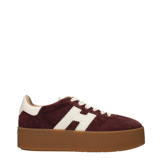 Hogan Sneakers Women Suede Red/Bordeaux