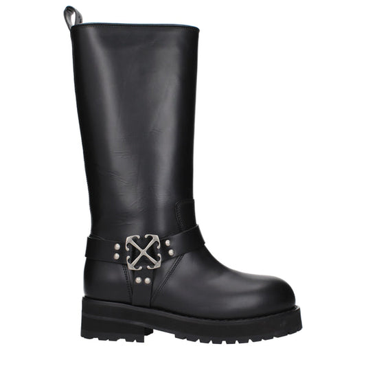 Off-White Boots Women Leather Black