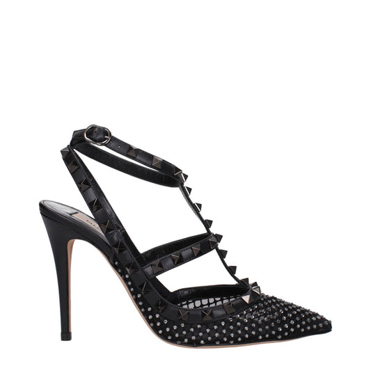 Valentino Garavani Sandals Women Fabric  Black