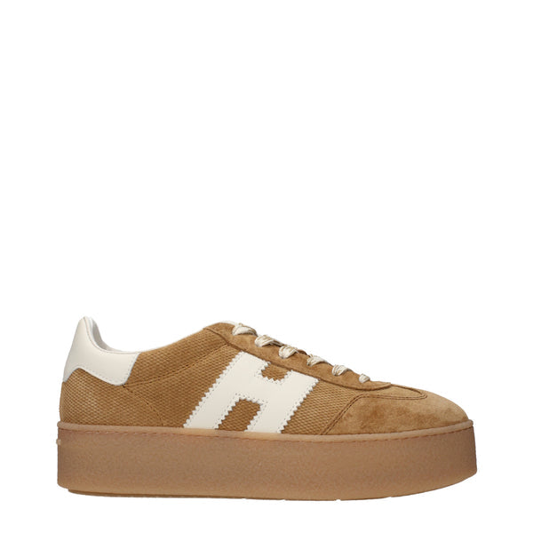Hogan Sneakers Women Suede Brown/Leather