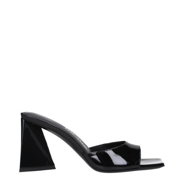 The Attico Sandals Women Patent Leather Black