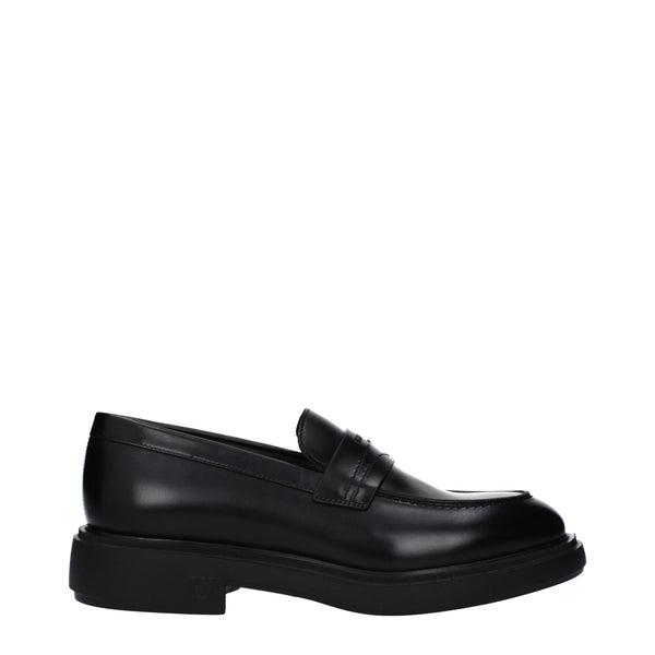 Ferragamo Loafers Men Leather Black