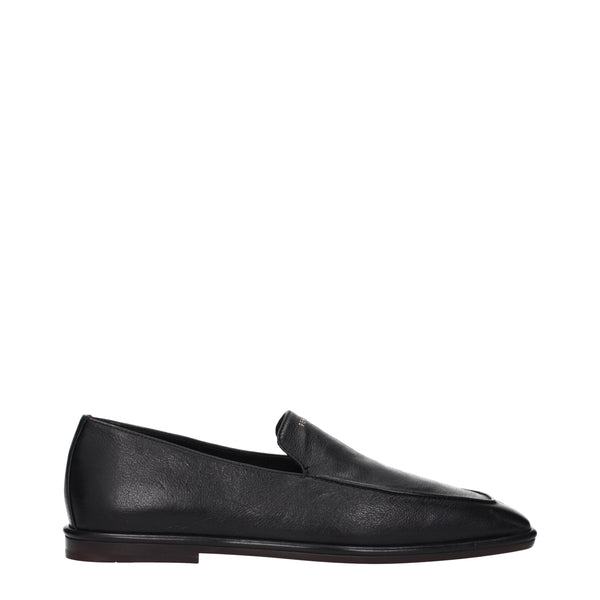 Ferragamo Loafers Men Leather Black