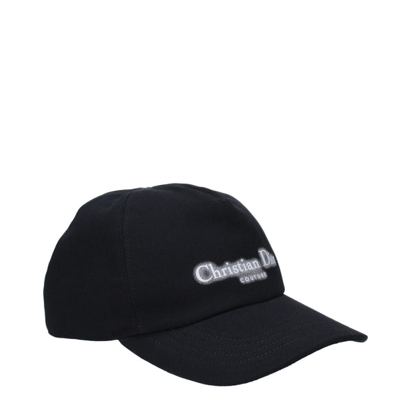 Christian Dior Hats Men Cotton Black