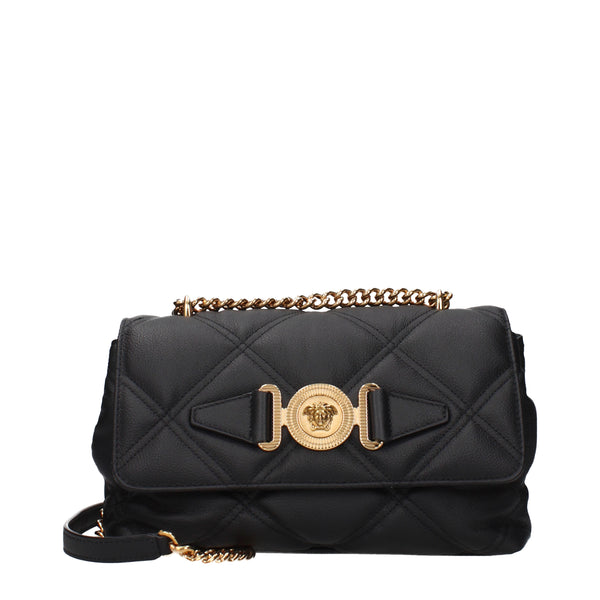 Versace Shoulder Bags Women Leather Black