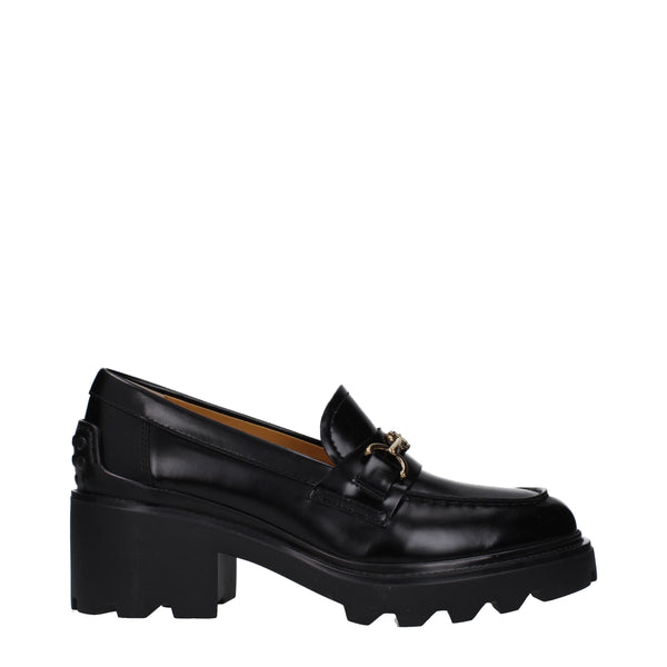 Tod's Loafers Women Leather Black