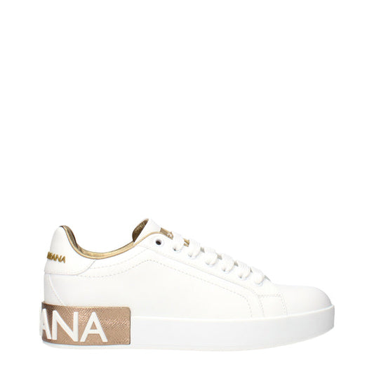 Dolce&Gabbana Sneakers Women Leather White/Gold
