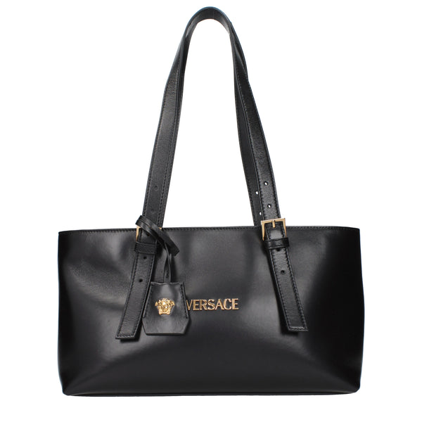 Versace Shoulder Bags Women Leather Black