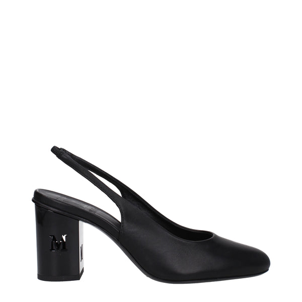 Max Mara Sandals Women Leather Black