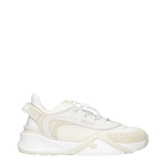 Fendi Sneakers Women Fabric  White/Beige