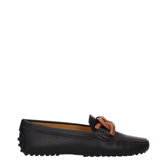 Tod's Loafers Women Leather Black/Brown