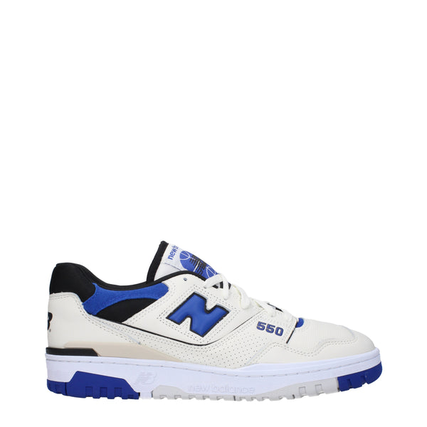 New Balance Sneakers Men Leather White/Blue
