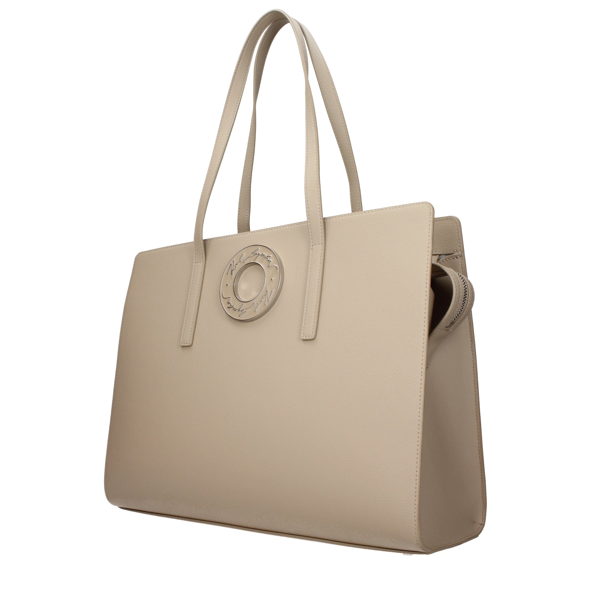 Karl Lagerfeld Shoulder Bags Women Leather Beige
