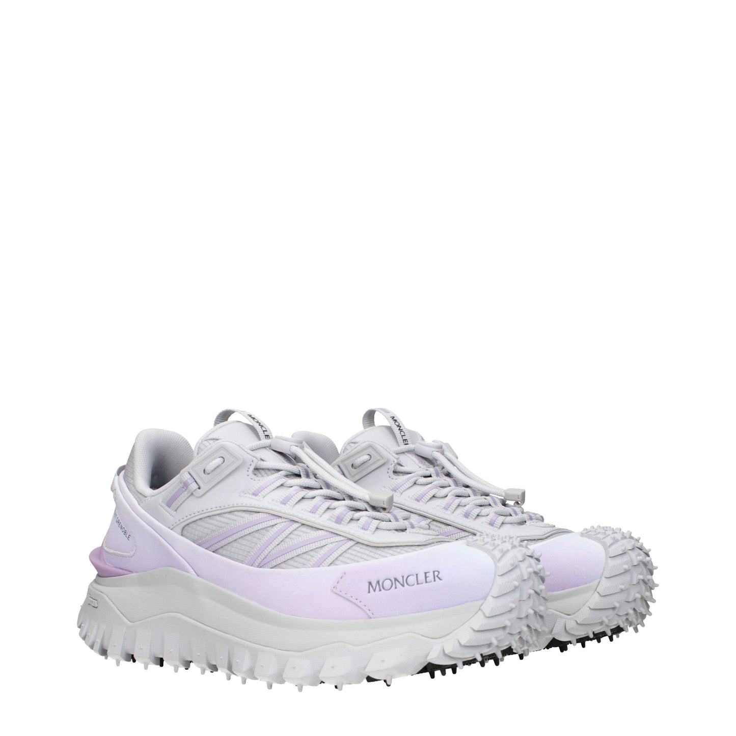 Moncler Sneakers Women Fabric  Gray/Light Violet