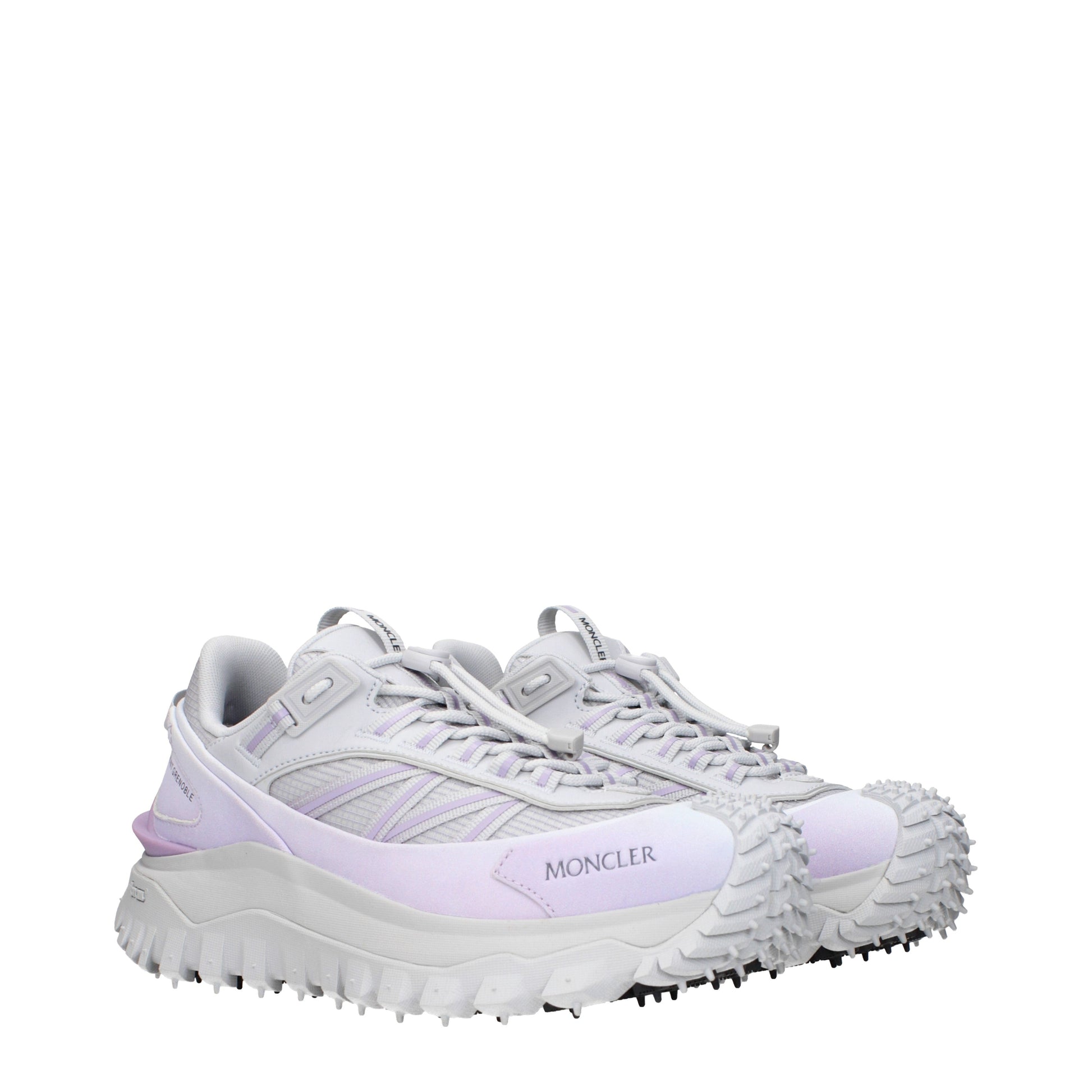 Moncler Sneakers Women Fabric  Gray/Light Violet