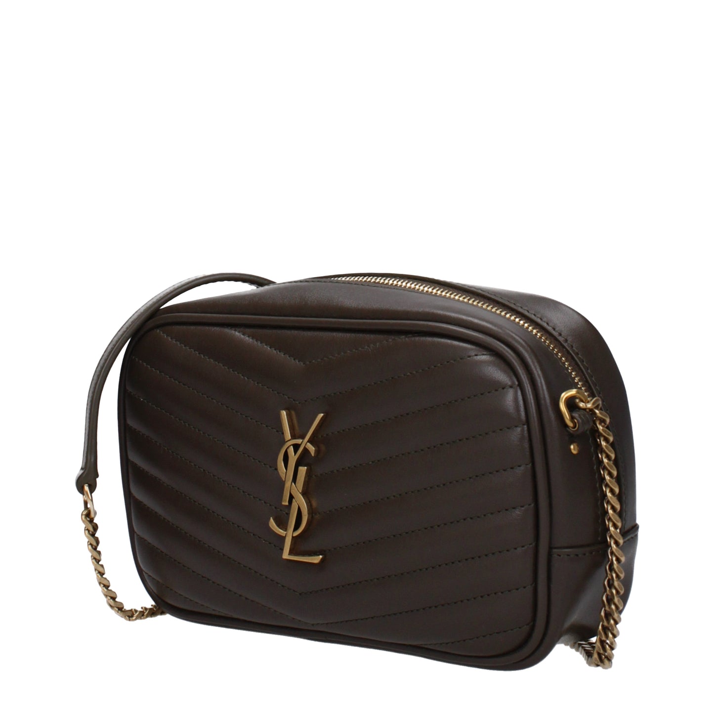 Saint Laurent Crossbody Bags Women Leather Green/Moss