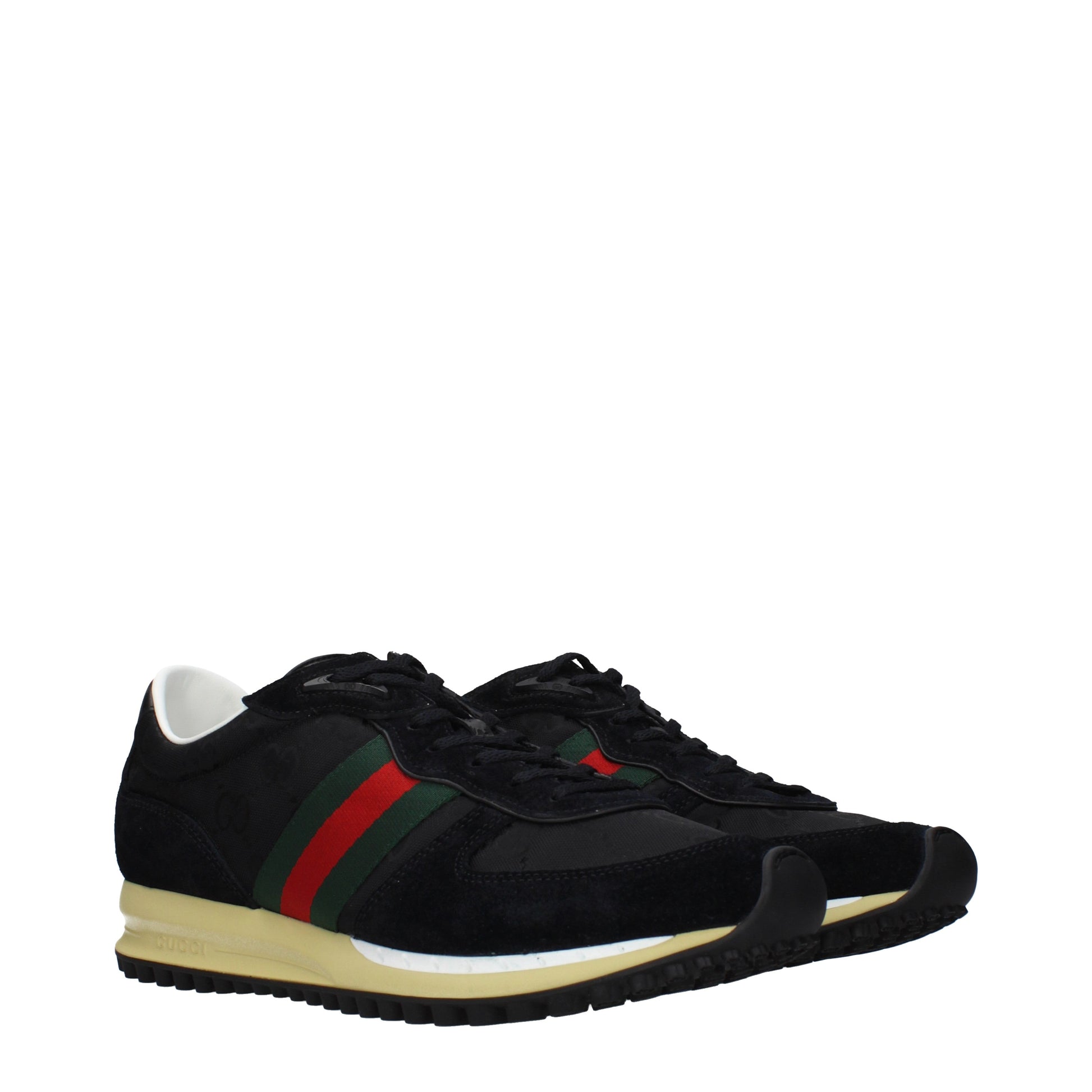 Gucci Sneakers Men Fabric  Black