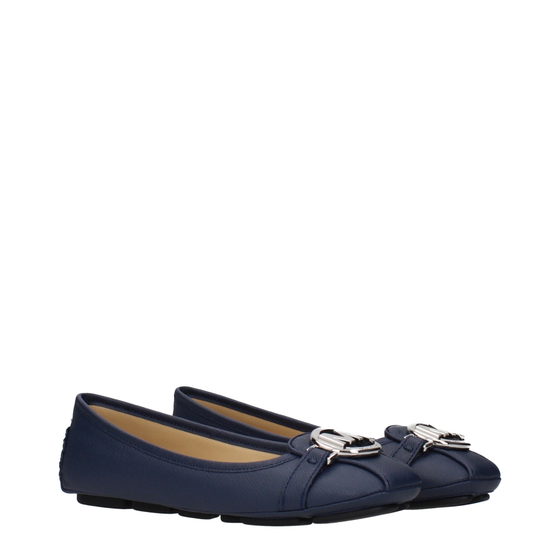 Michael Kors Ballet Flats Women Leather Blue/Blue Navy