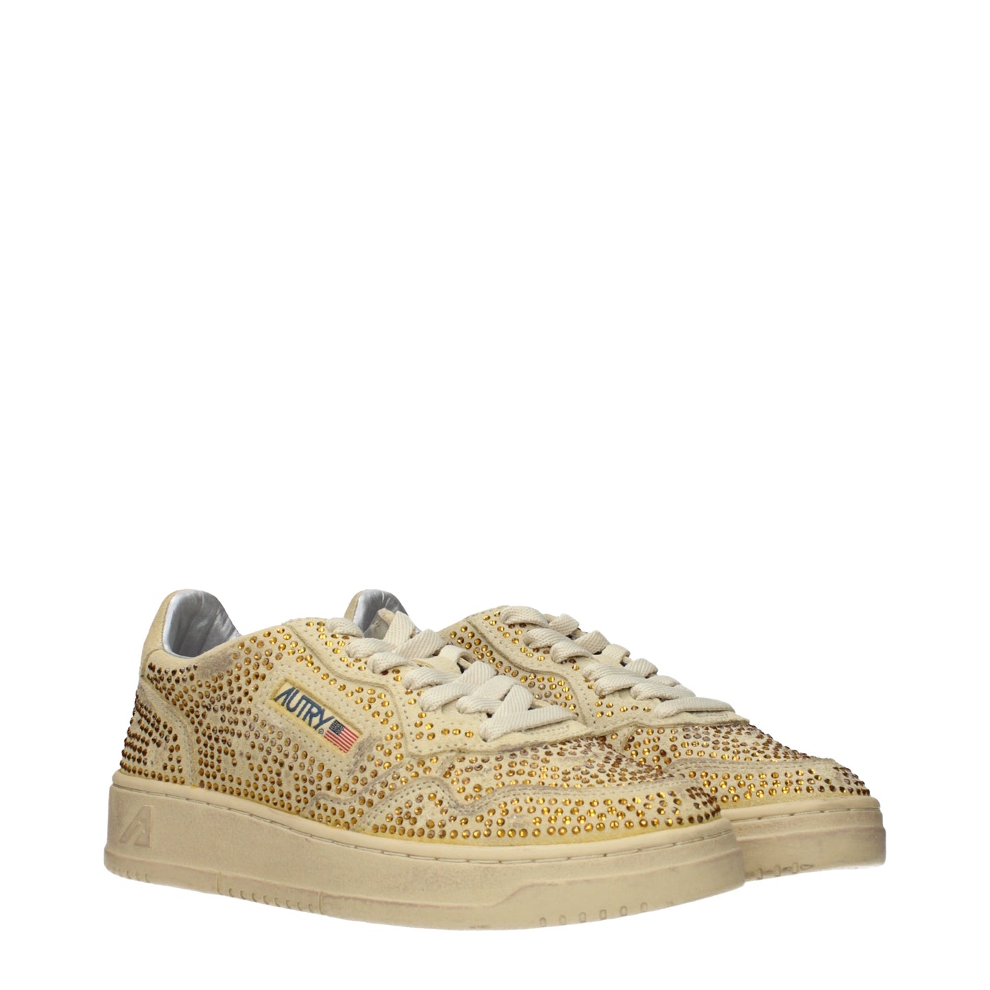 Autry Sneakers Women Suede Beige/Gold