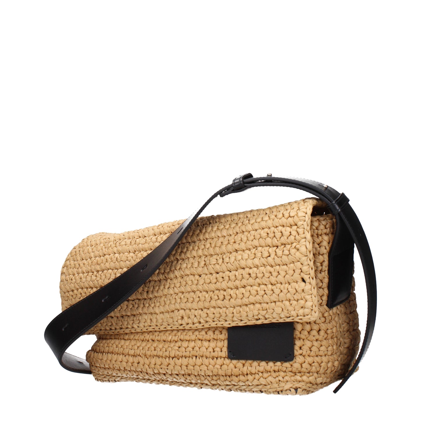 Jil Sander Crossbody Bags Women Raffia Beige/Black