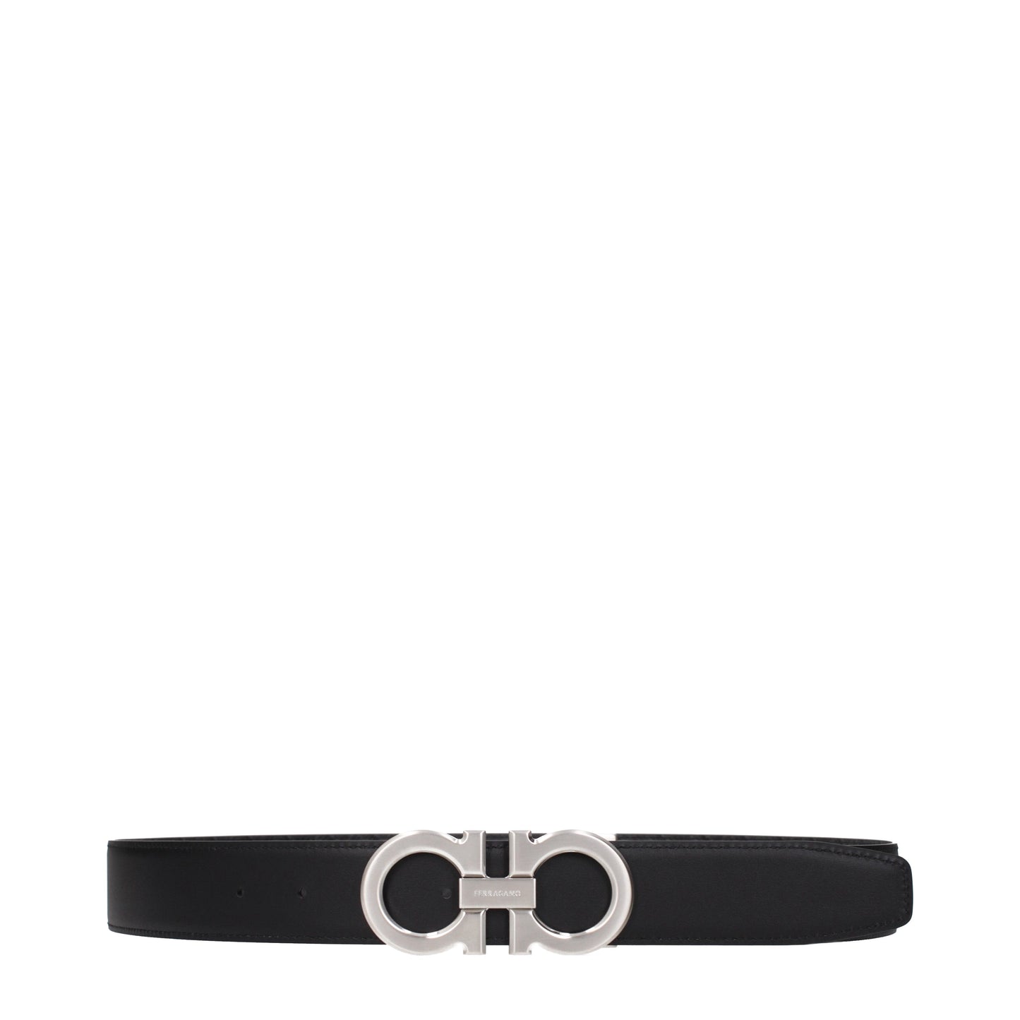 Salvatore Ferragamo Belts Men Fabric  Gray/Black