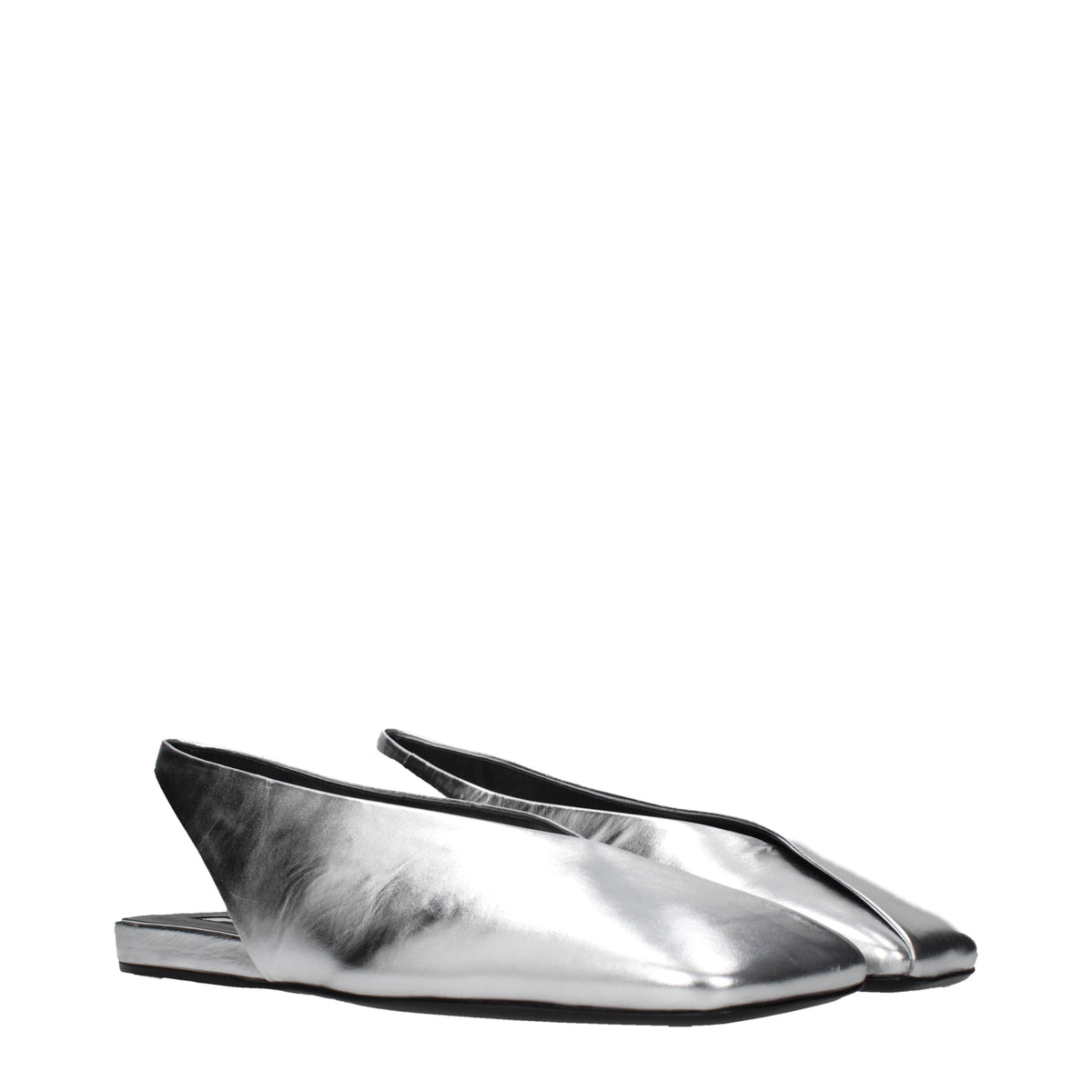 Jil Sander Sandals Women Leather Silver