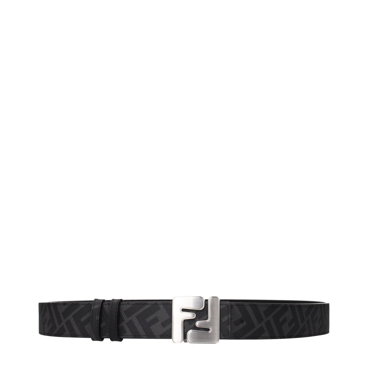 Fendi Belts Men Leather Black/Grey