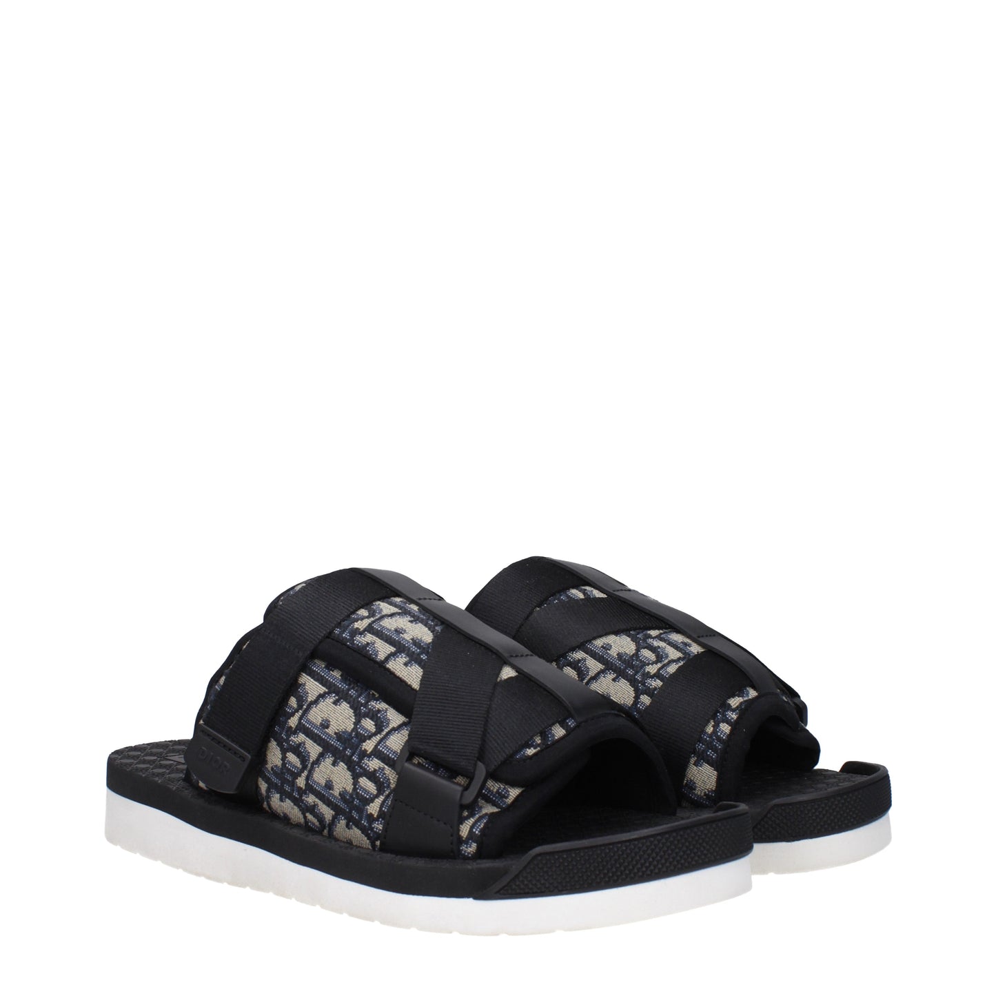 Christian Dior Sandals & Slippers Men Fabric  Black/Beige