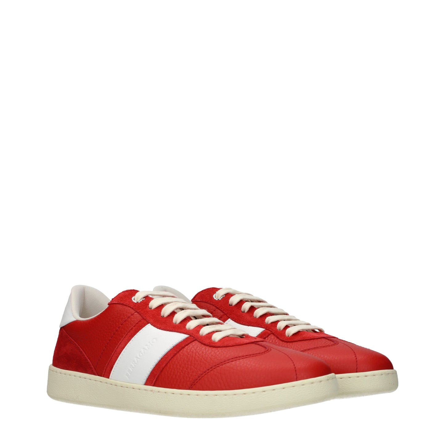 Salvatore Ferragamo Sneakers Men Leather Red/Flame