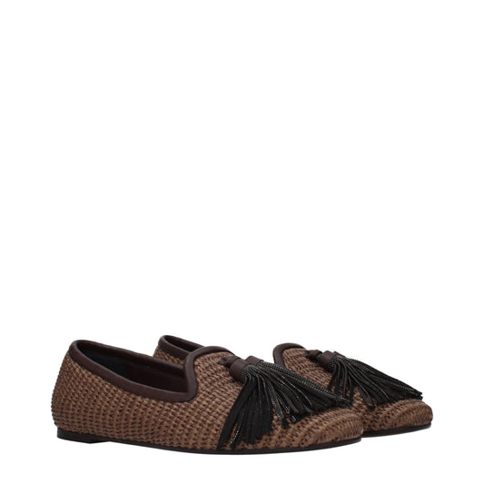Brunello Cucinelli Women's Loafers Raffia