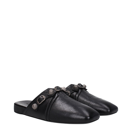 Balenciaga Sandals & Slippers Men Leather Black