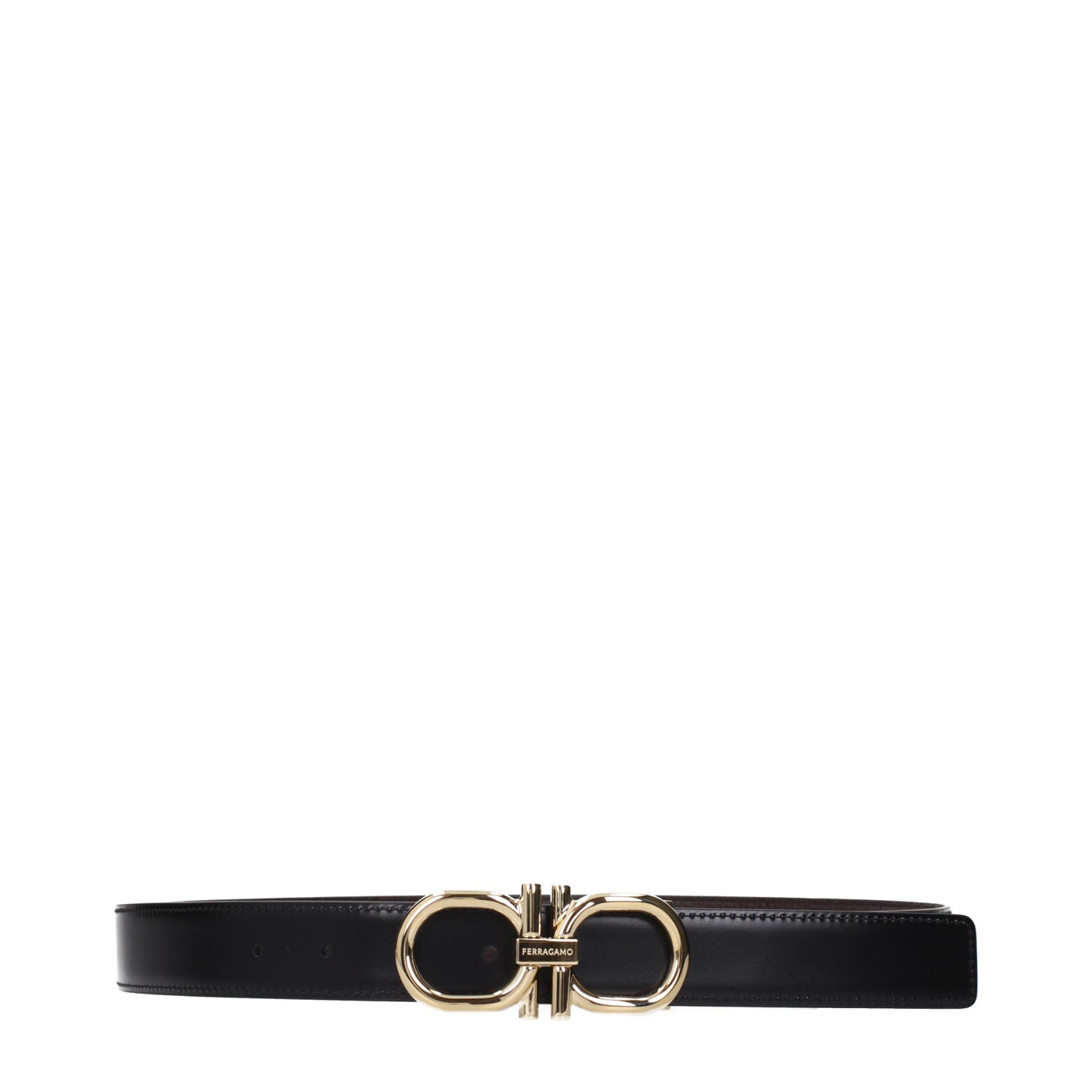 Salvatore Ferragamo Belts Men Leather Brown/Black
