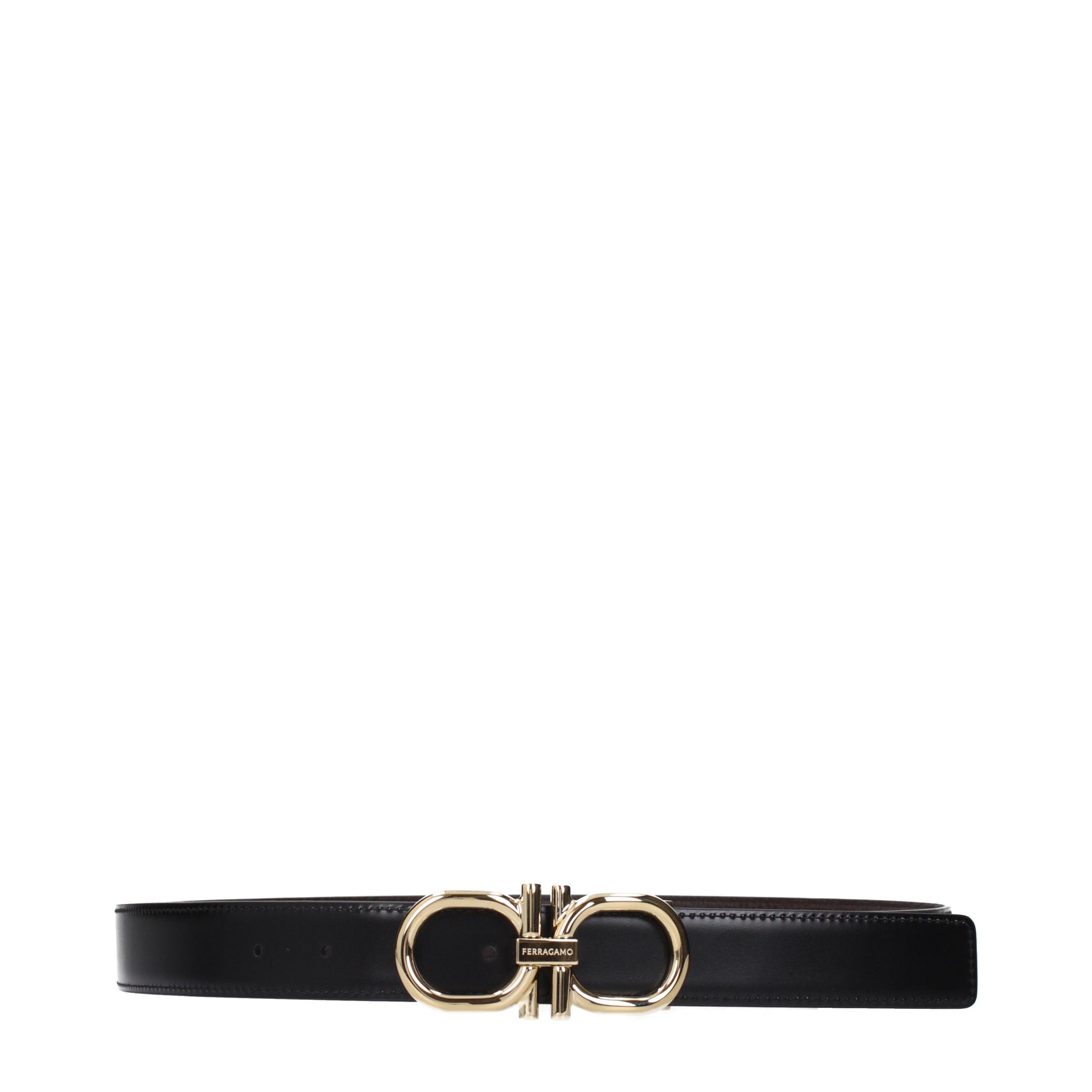 Salvatore Ferragamo Belts Men Leather Brown/Black