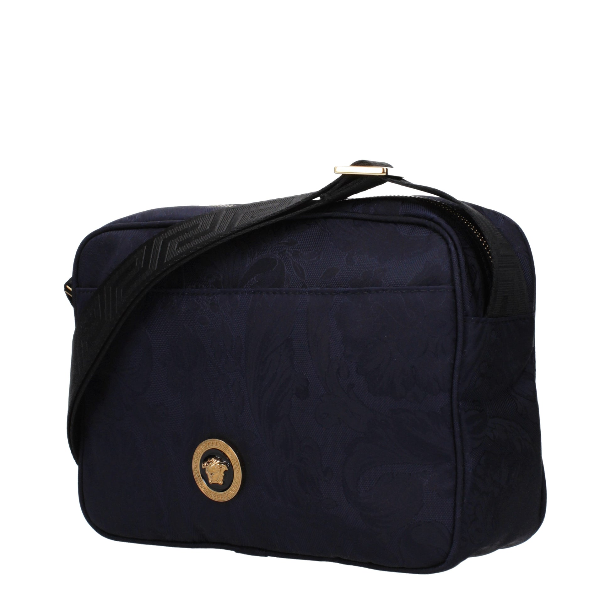 Versace Crossbody Bags Men Fabric  Blue/Blue Navy