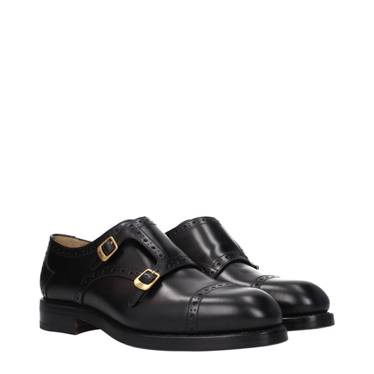 Gucci Men's Lace ups in Leather Black