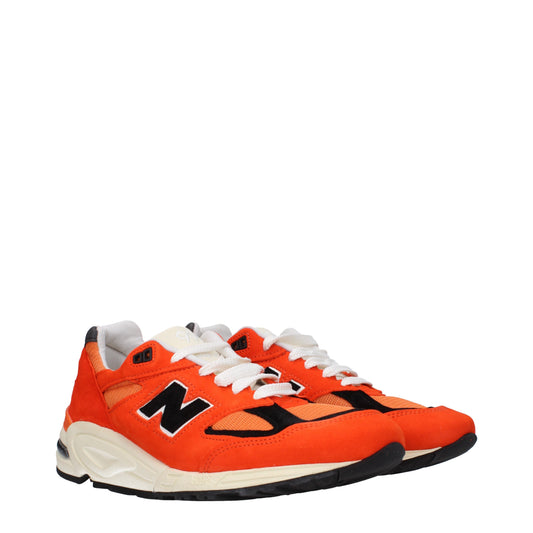 New Balance Men's Sneakers in Suede Orange