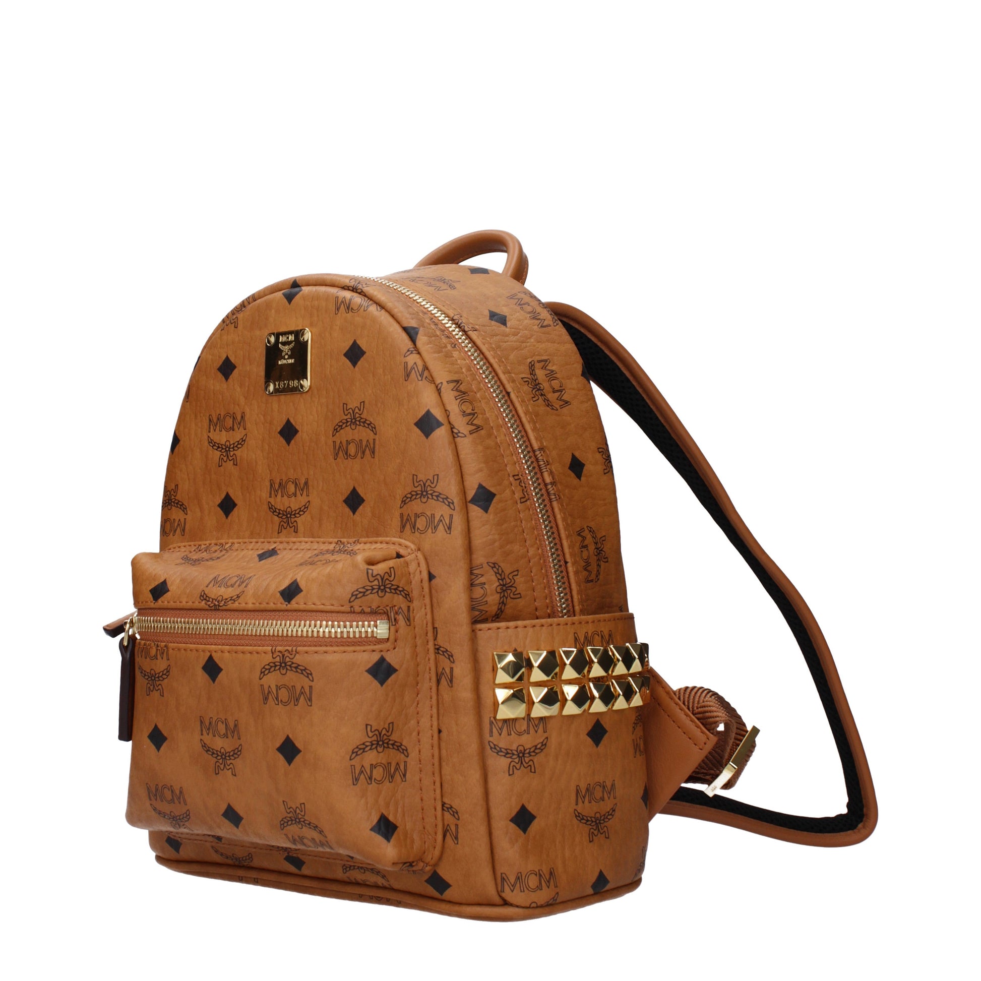 MCM Backpacks and Bumbags Men Fabric  Brown/Cognac