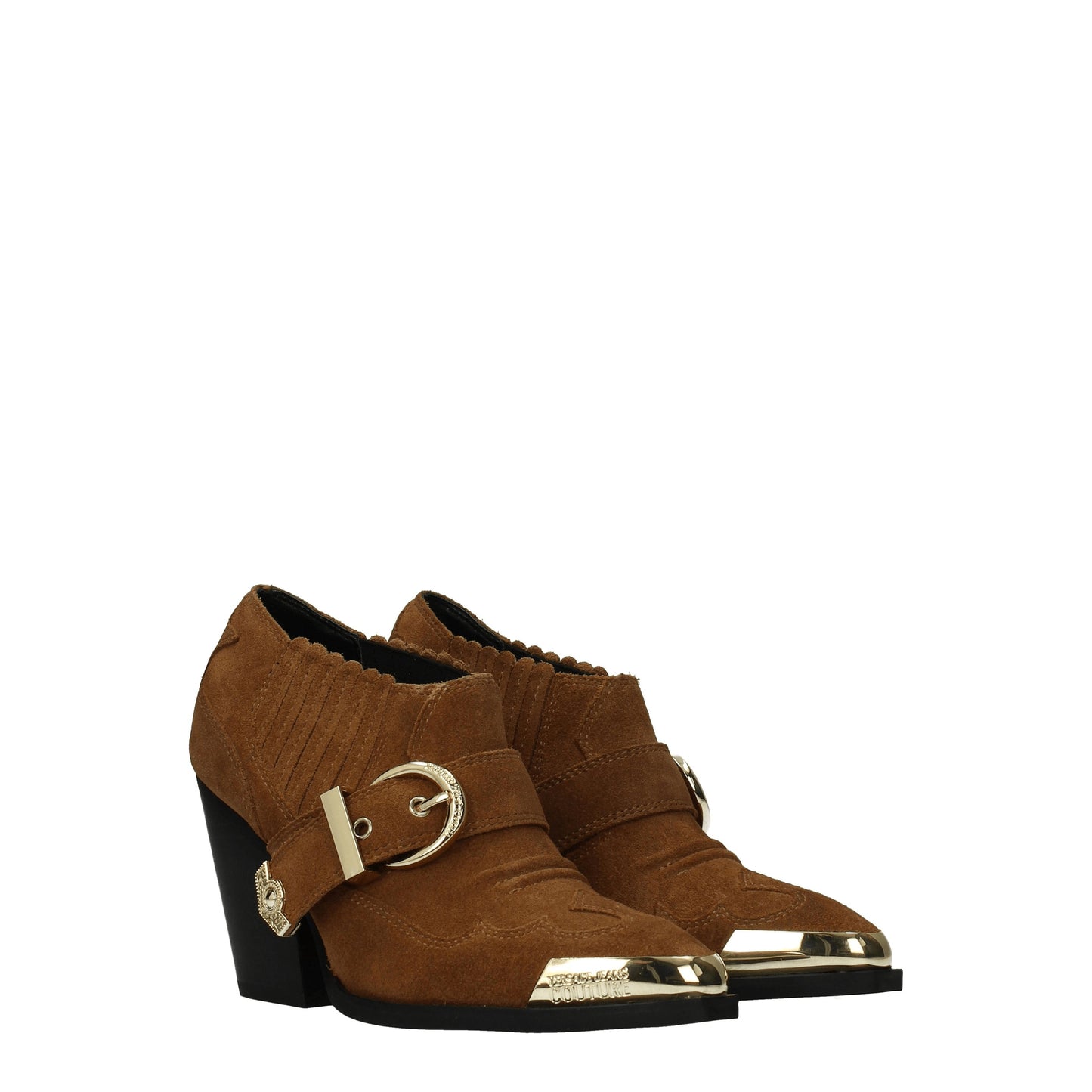 Versace Jeans Women's Boots in Suede Brown/Cognac