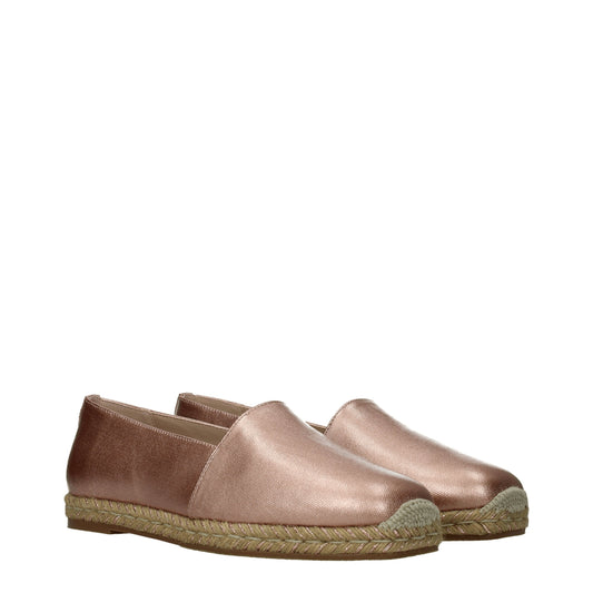 Stuart Weitzman Women's Espadrilles in Fabric  Pink/Metallic Pink